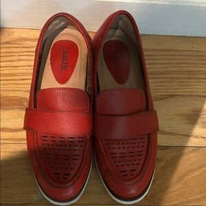 Earth Red Leather Loafers